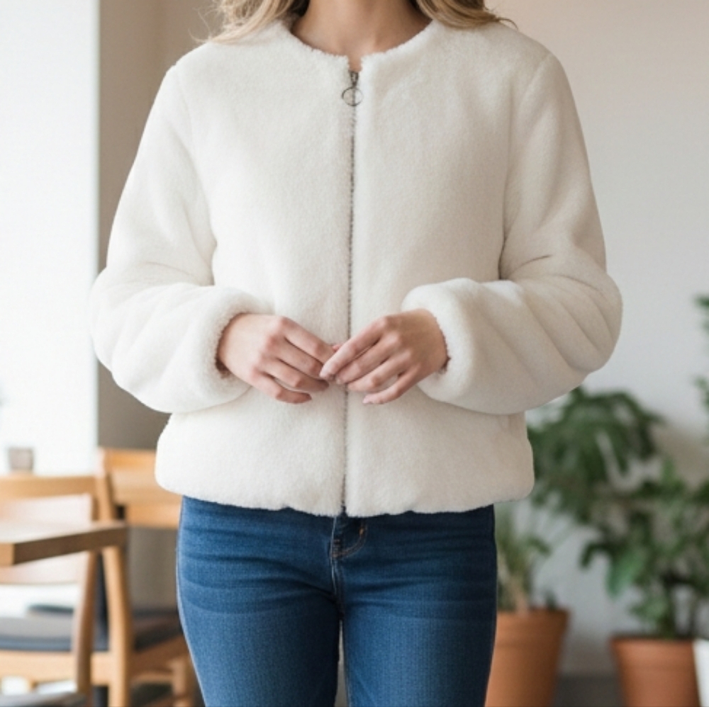 Elegant White Women's Jacket